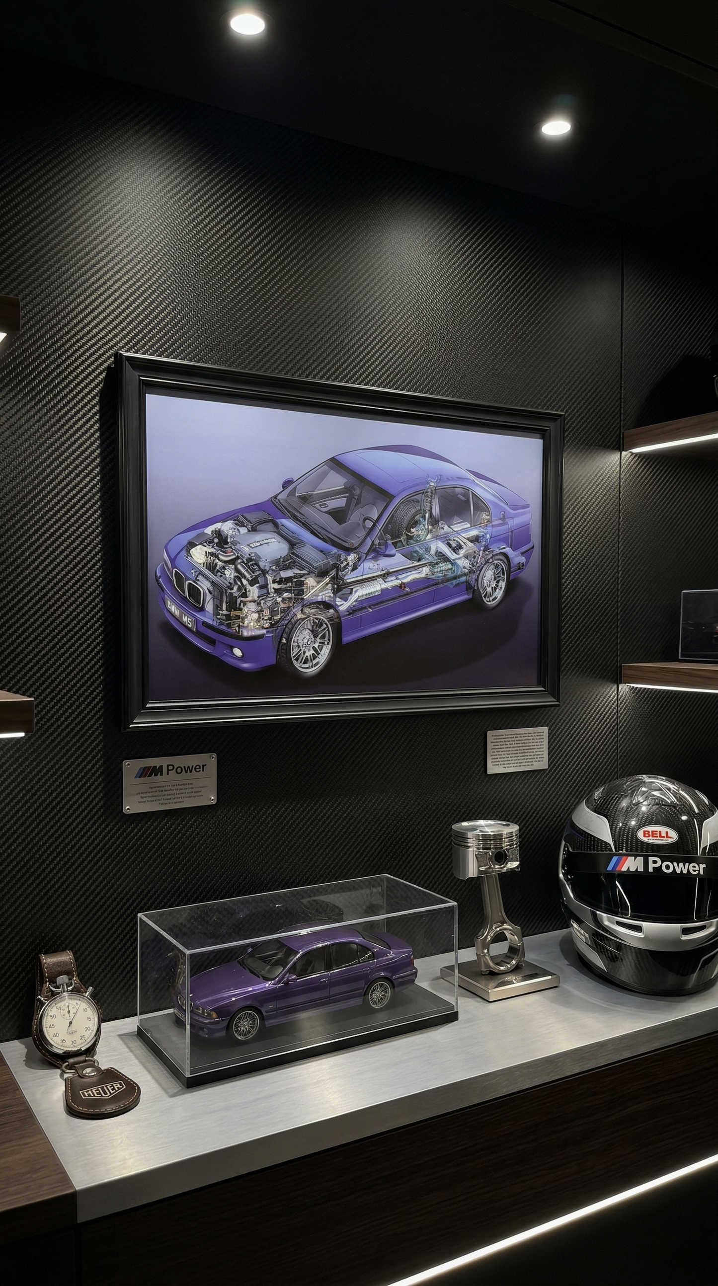 BMW E39 M5 Cutaway Illustration - Orjinal Üretici Görseli 23 Adet Sınırlı Üretim.