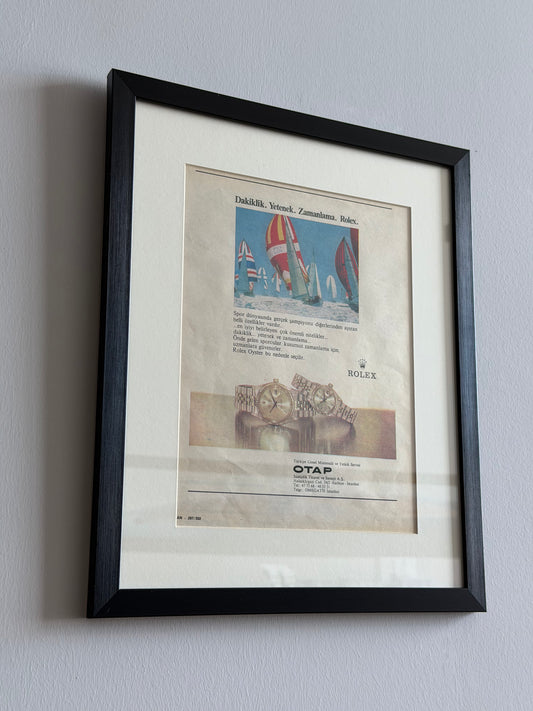 Rolex-Otap Orijinal Türkiye Vintage Dönem Reklamıdır (Sonradan Baskı Değildir)