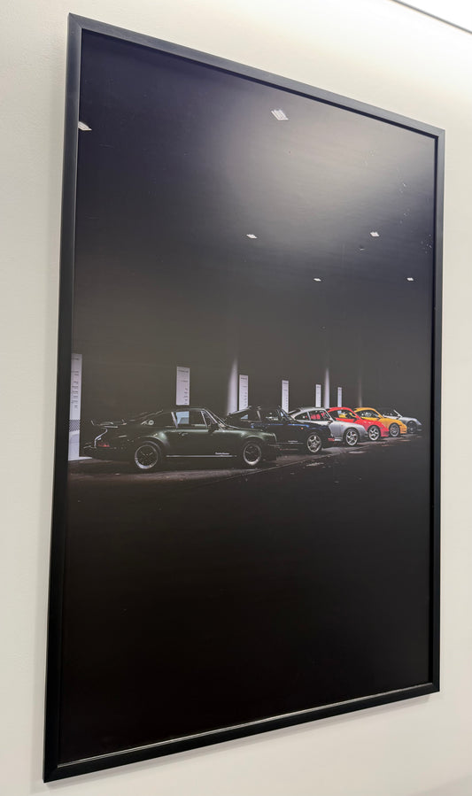 Porsche 911 Turbo jenerasyonları tek bir karede. Orjinal Üretici Görseli.