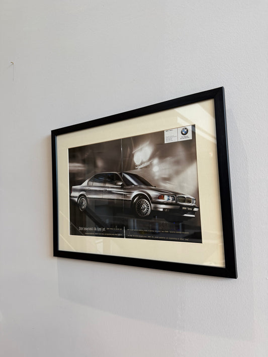 BMW E38 7 Serisi. Dört tekerlekli ilk özel jet. Orijinal Türkiye Dönem Reklamıdır (Sonradan Baskı Değildir)