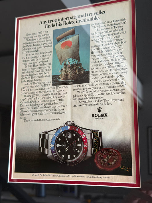 Rolex Pepsi Neo Vintage Orijinal Dönem Reklamıdır (Sonradan Baskı Değildir)