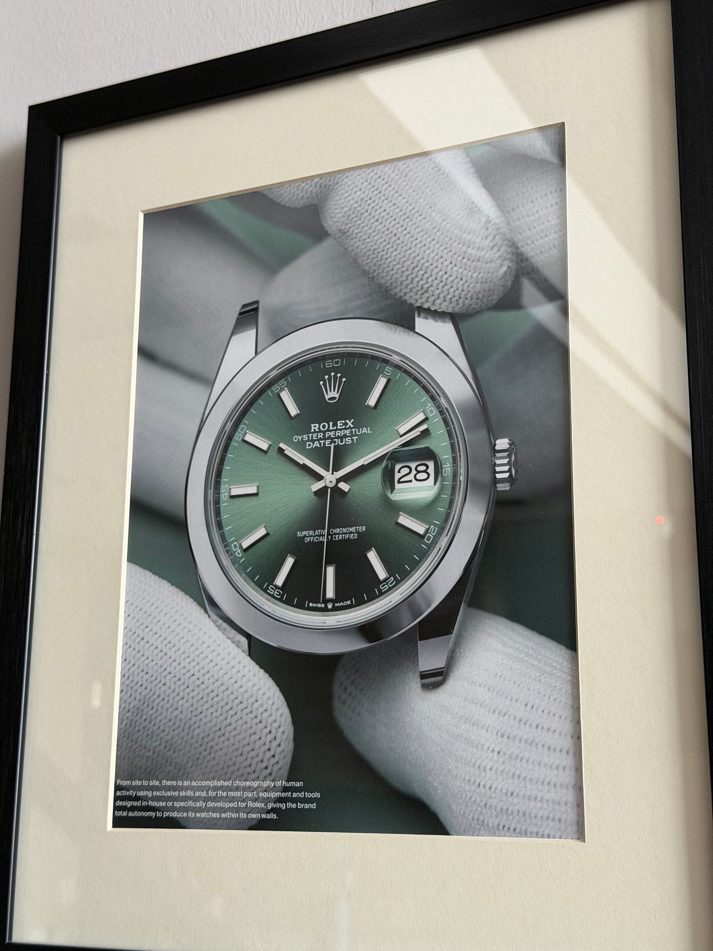 Rolex Datejust Green Dial. Orijinal Dönem Reklamıdır (Sonradan Baskı Değildir)