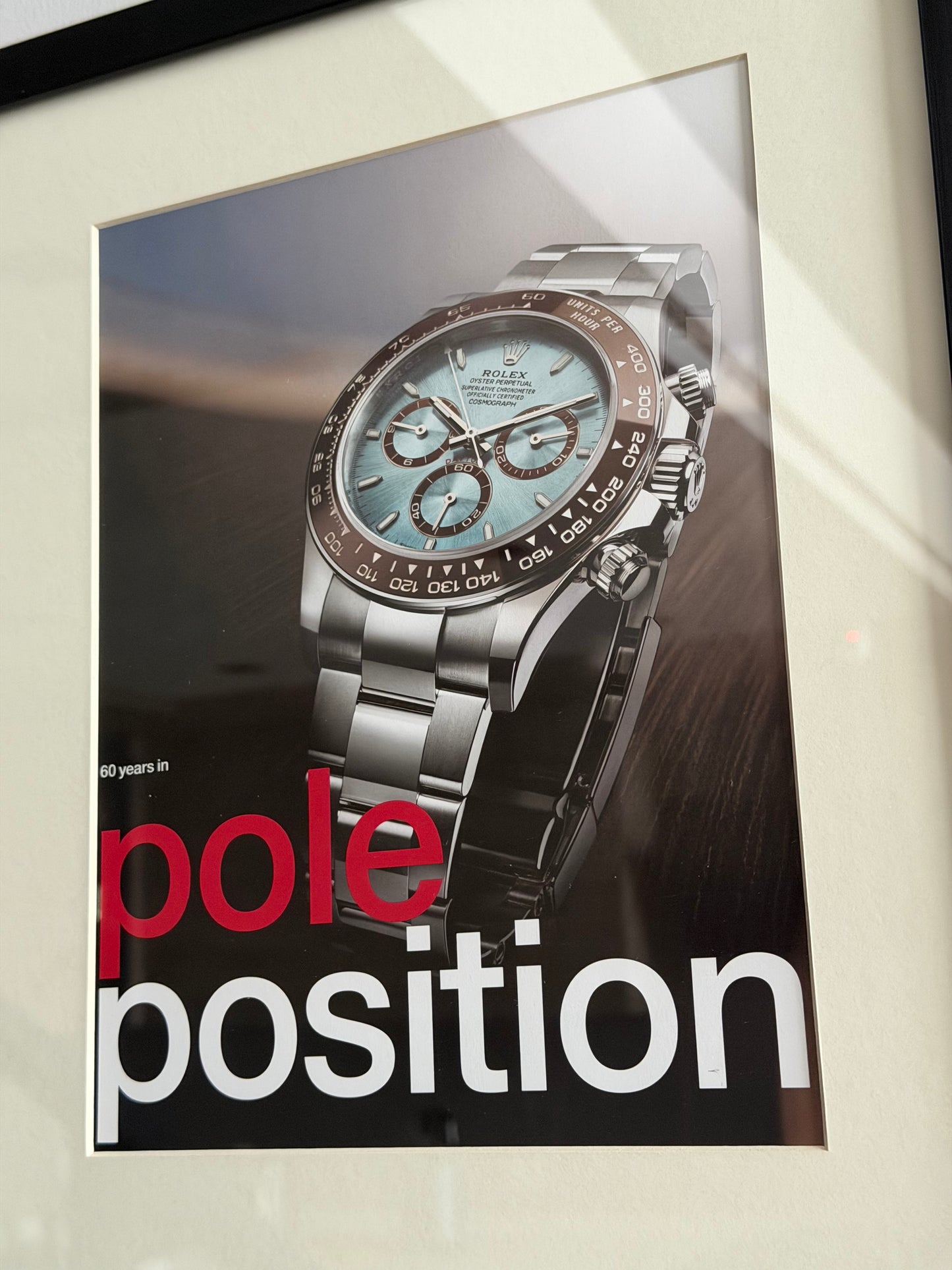 Rolex Daytona - Platona Pole Position. Orijinal Dönem Reklamıdır (Sonradan Baskı Değildir)