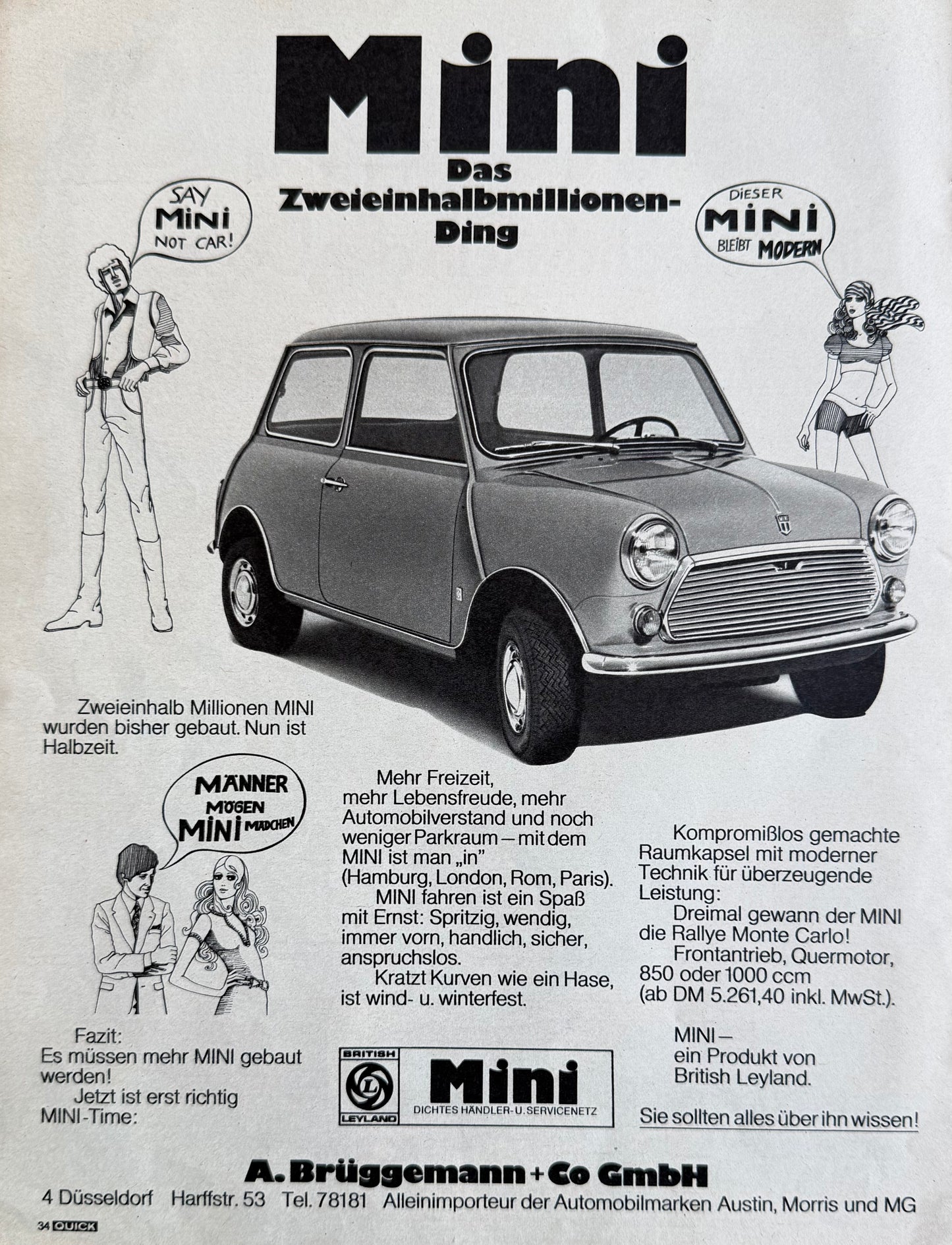 Mini – Orijinal Dönem Reklam Sayfasıdır (Sonradan Baskı Değildir).