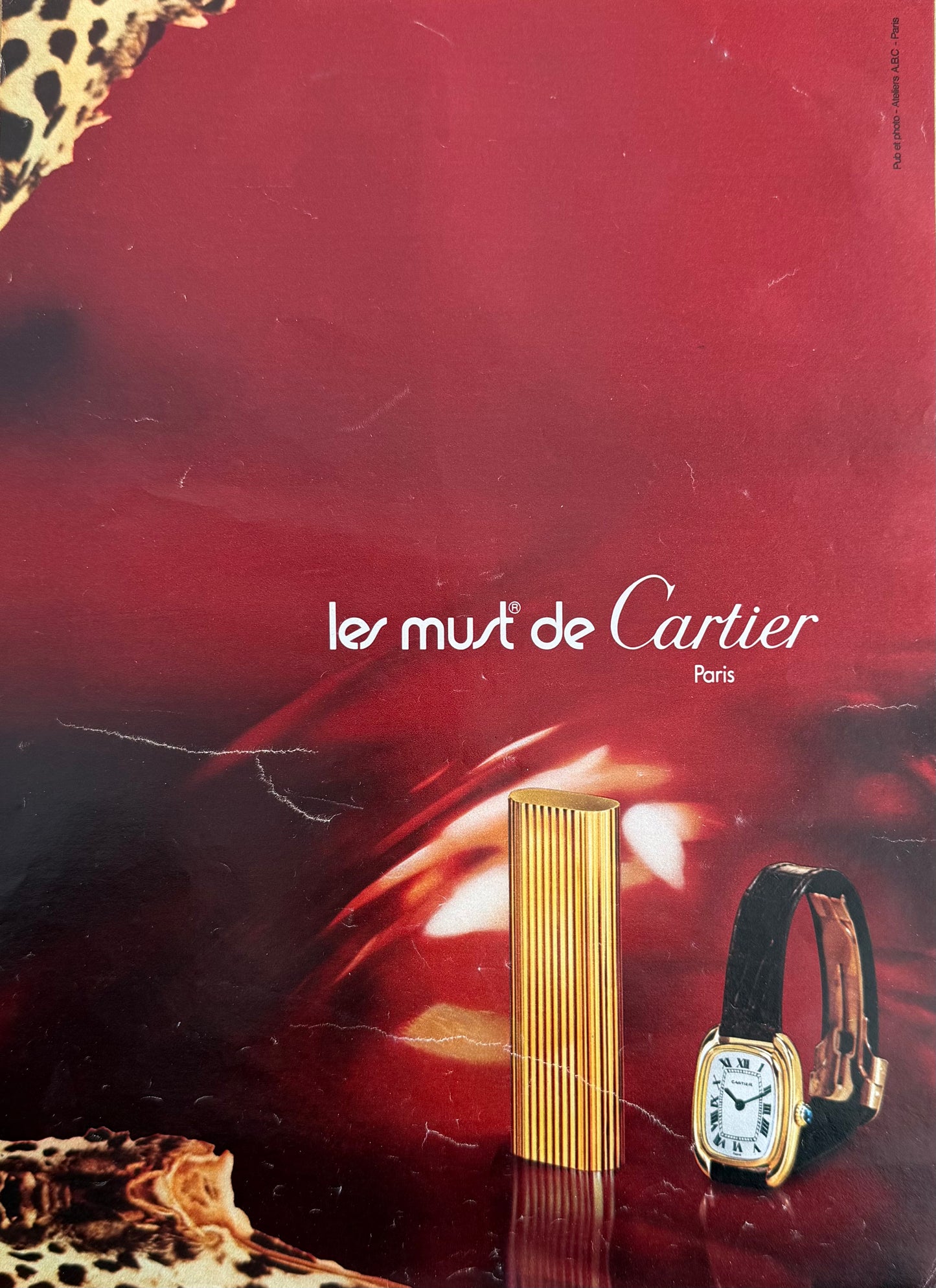 Must de Cartier Koleksiyonu “Paris Elegance” 1973 Orijinal Dönem Reklamıdır (Sonradan Baskı Değildir).