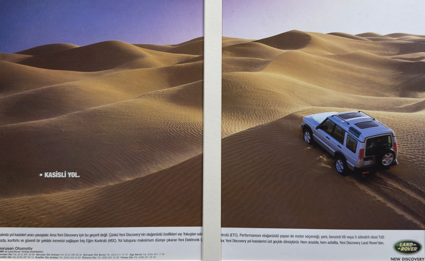 Land Rover Kasisli Yol - Orijinal Dönem Çift Sayfa Reklamı (Sonradan Baskı Değildir)