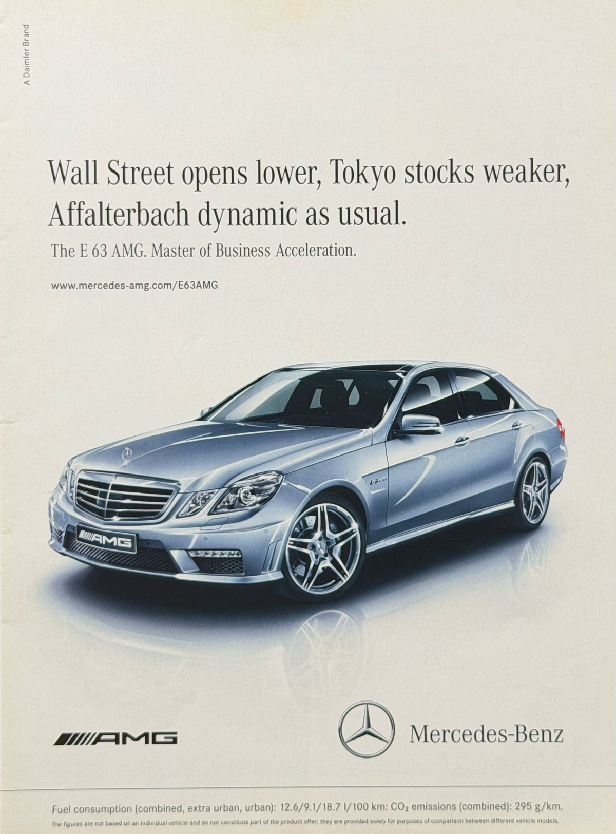 Mercedes-Benz E 63 AMG W212 Orijinal Dönem Reklamıdır (Sonradan Baskı Değildir)