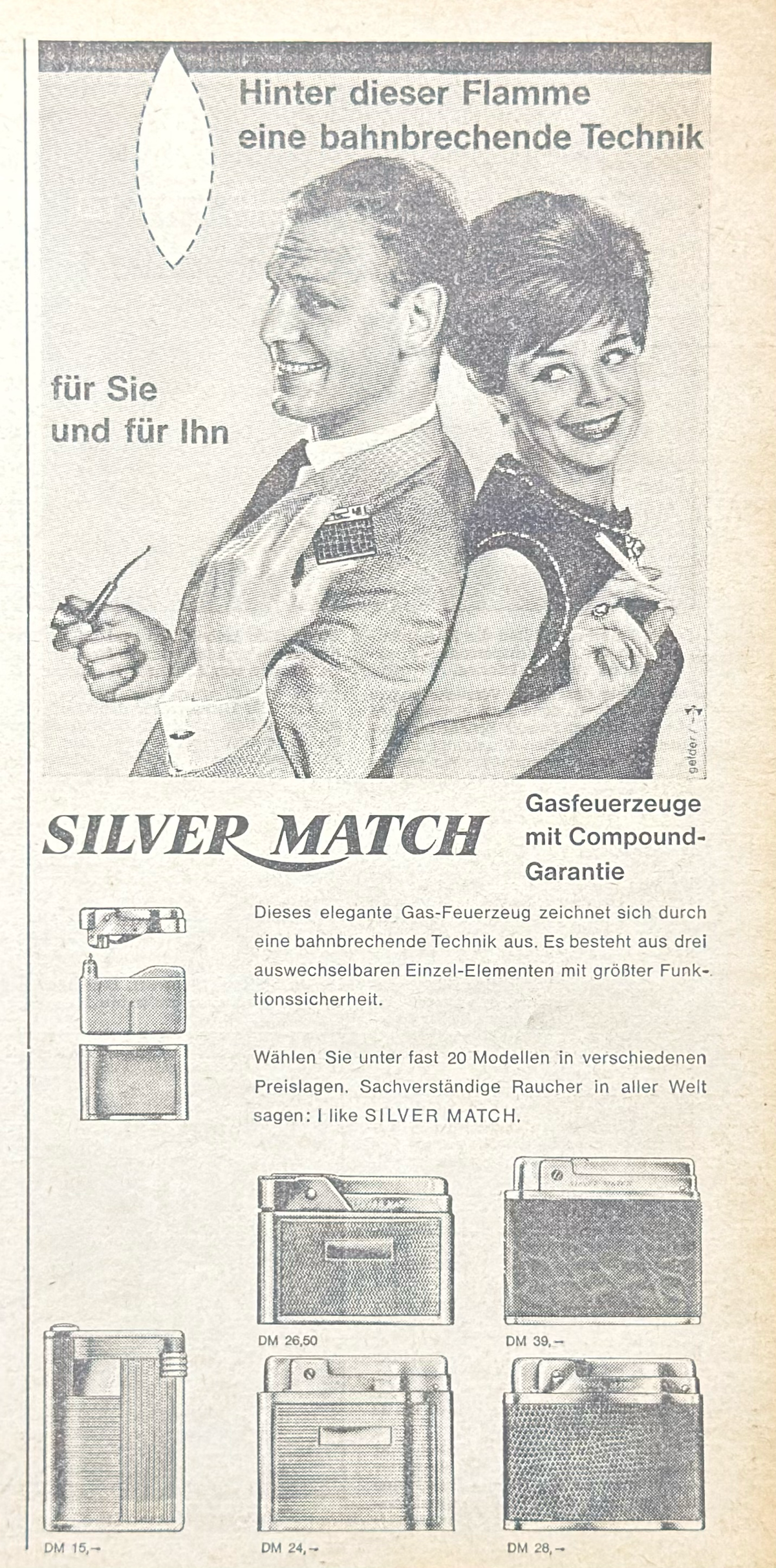 Silver Match El İllüstrasyonlu Vintage Orijinal Dönem Reklamıdır (Sonradan Baskı Değildir)