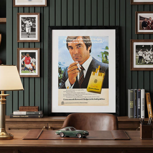 Benson & Hedges Gold Box “Extra Smooth” Vintage İngilizce Orijinal Dönem Reklamıdır (Sonradan Baskı Değildir)