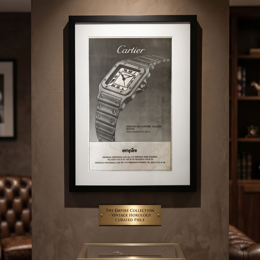 Cartier “Santos“ 1995 Türkiye Orijinal Dönem Reklamıdır (Sonradan Baskı Değildir).