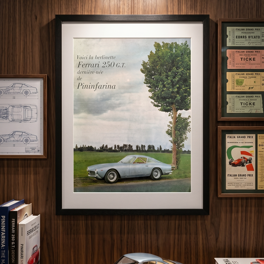 Ferrari 250 GT – Pininfarina’nın Zarafeti 1964 Orijinal Dönem Reklamıdır (Sonradan Baskı Değildir).