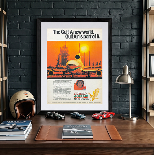 Gulf Air Lockheed TriStar Orijinal Dönem Reklamıdır (Sonradan Baskı Değildir)