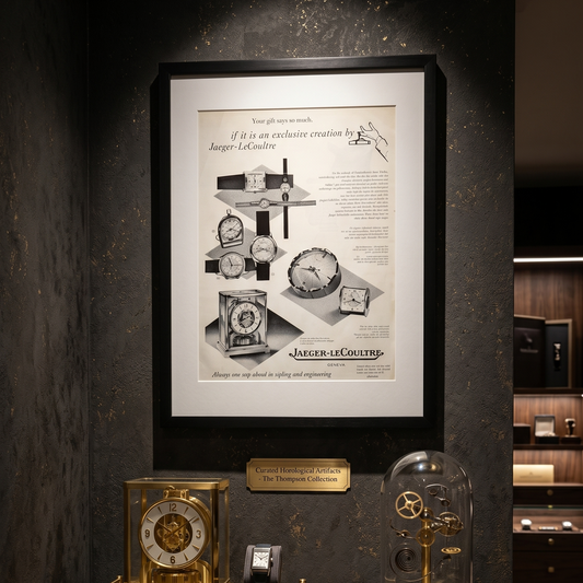 Jaeger-LeCoultre Koleksiyonu “Watchmaker’s Watchmaker” 1956 Orijinal Dönem Reklamıdır (Sonradan Baskı Değildir).