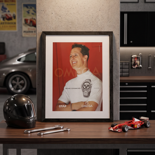 Omega Speedmaster Racing Michael Schumacher “Choices” 2001 Orijinal Türkiye Dönem Reklamıdır (Sonradan Baskı Değildir)