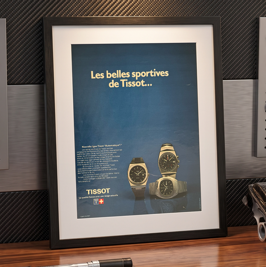 Tissot Automatic “Les Belles Sportives de Tissot” 1970’ler Fransızca Orijinal Dönem Reklamıdır (Sonradan Baskı Değildir)