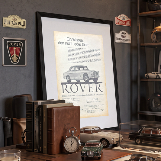 Rover 3-Litre Vintage Orijinal Dönem Reklamıdır (Sonradan Baskı Değildir)