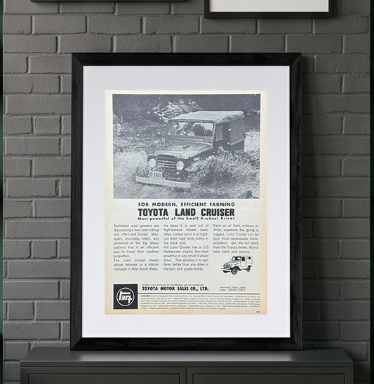 Toyota Land Cruiser FJ40 İngilizce 1961 Yılı Orijinal Dönem Reklamıdır (Sonradan Baskı Değildir)