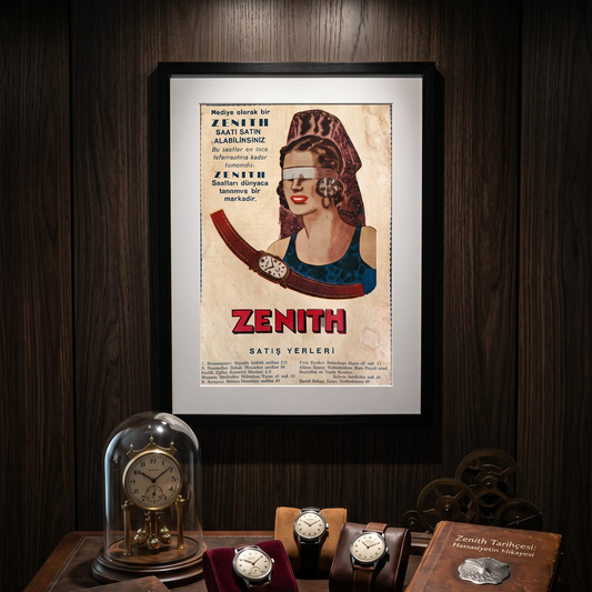 Zenith “Hediye Olarak Zenith Saati” 1943 Orijinal Türkiye Dönem Reklamıdır (Sonradan Baskı Değildir).