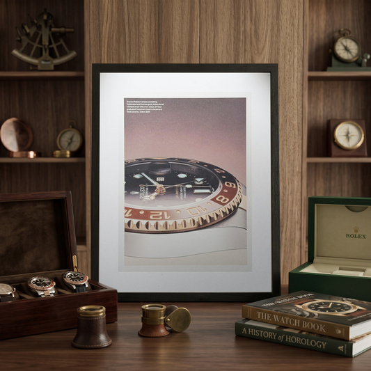 Rolex GMT‑Master II “Root Beer” Orijinal Dönem Reklamıdır (Sonradan Baskı Değildir).