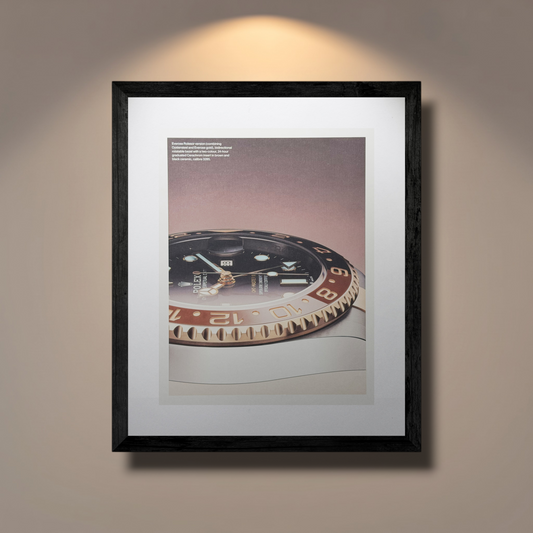 Rolex GMT‑Master II “Root Beer” Orijinal Dönem Reklamıdır (Sonradan Baskı Değildir).