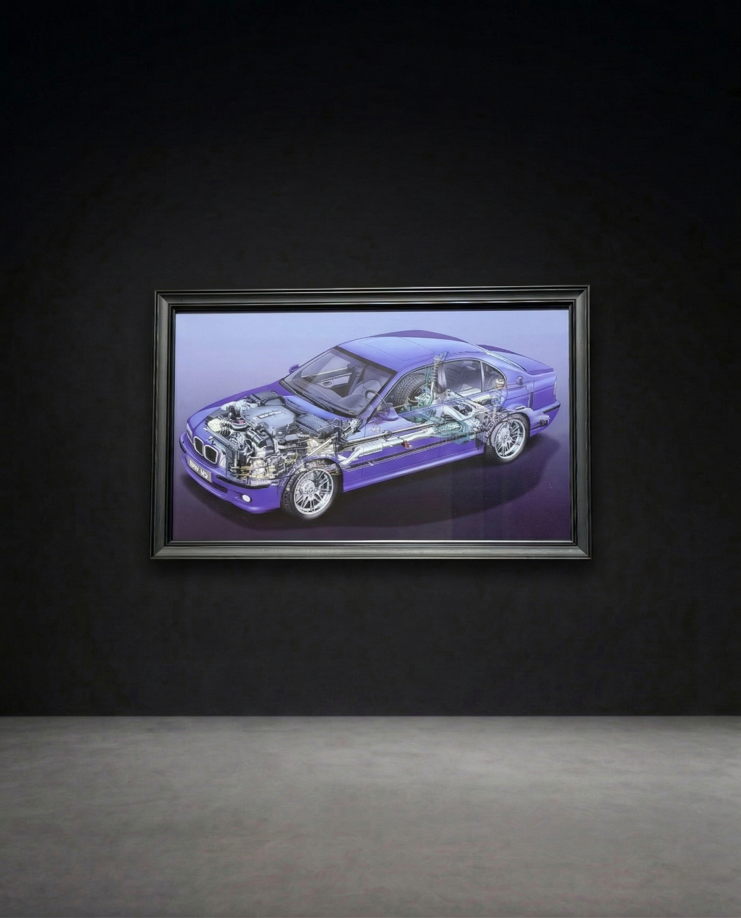 BMW E39 M5 Cutaway Illustration - Orjinal Üretici Görseli 23 Adet Sınırlı Üretim.
