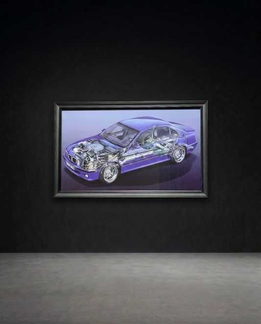BMW E39 M5 Cutaway Illustration - Orjinal Üretici Görseli 23 Adet Sınırlı Üretim.