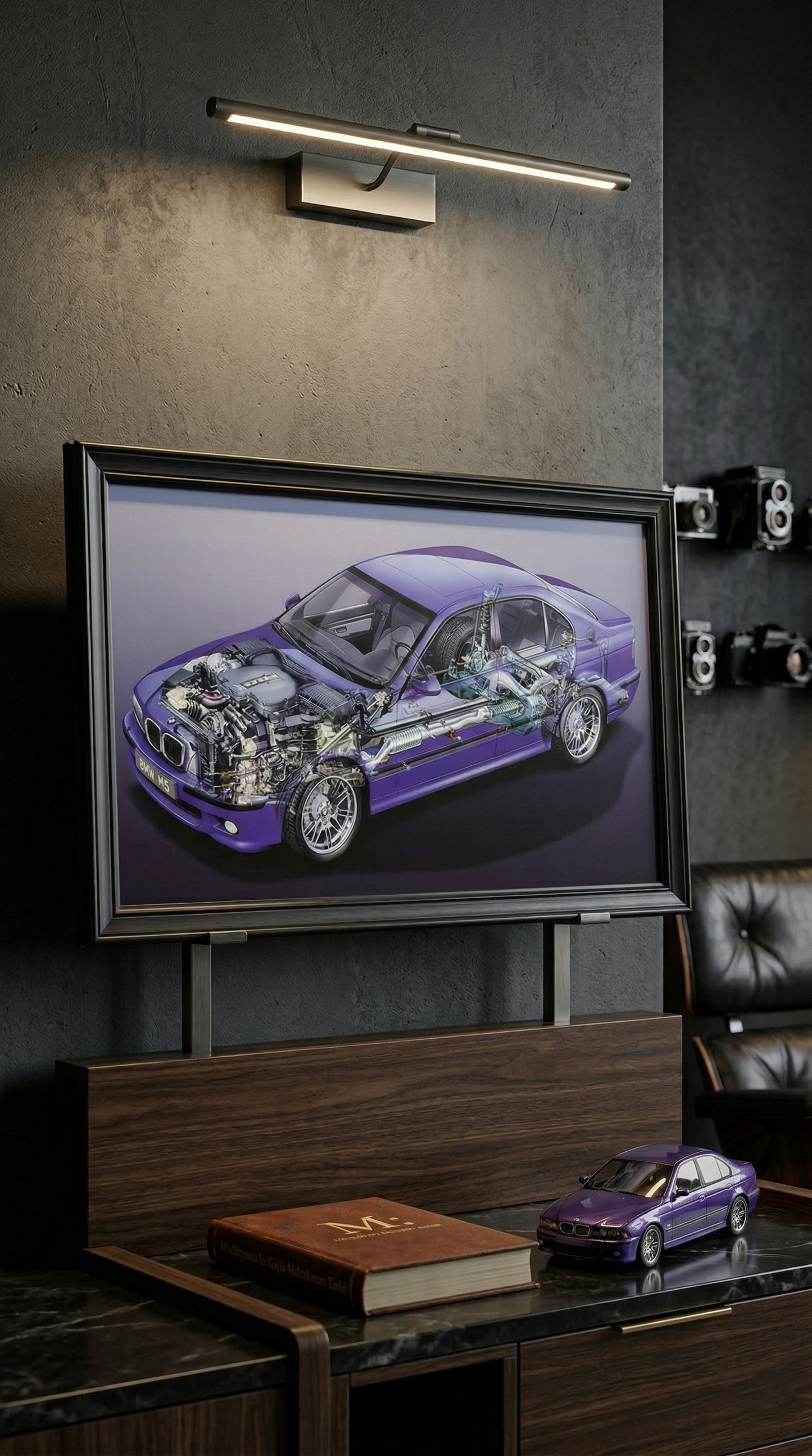 BMW E39 M5 Cutaway Illustration - Orjinal Üretici Görseli 23 Adet Sınırlı Üretim.