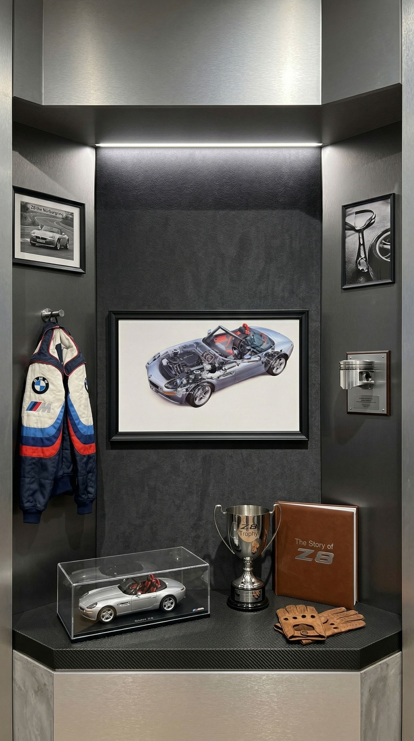 BMW Z8 Cutaway Illustration - Orjinal Üretici Görseli 23 Adet Sınırlı Üretim.