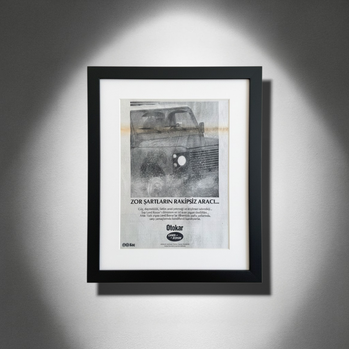 Otokar Land Rover Zor Şartların Rakipsiz Aracı…- Orijinal Türkiye Reklam Sayfasıdır (Sonradan Baskı Değildir).