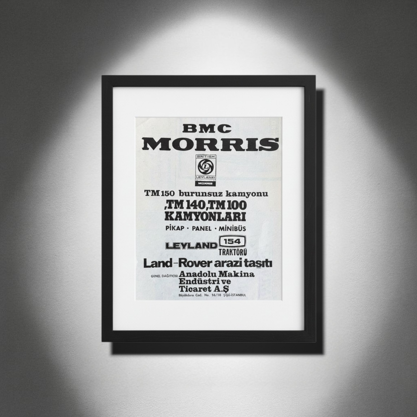BMC Morris – Leyland & Land Rover Türkiye Dönemi Orijinal Reklam Sayfasıdır (Sonradan Baskı Değildir).