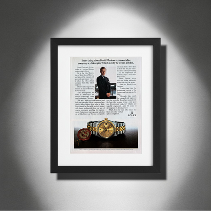 Rolex Datejust – Everything About David Plastow Represents Orijinal Dönem Reklam Sayfasıdır (Sonradan Baskı Değildir).
