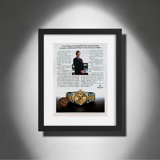 Rolex Datejust – Everything About David Plastow Represents Orijinal Dönem Reklam Sayfasıdır (Sonradan Baskı Değildir).