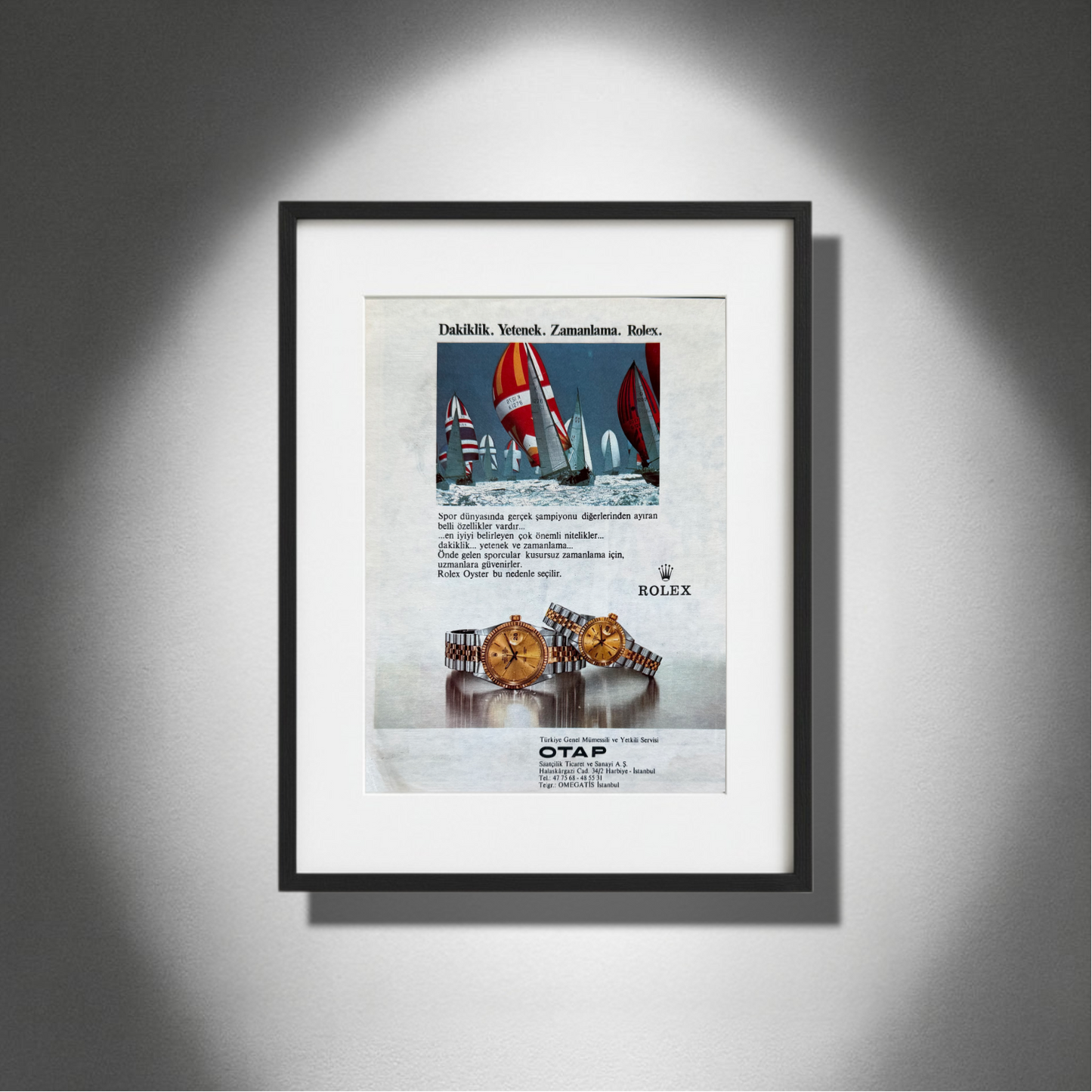 Rolex Oyster Datejust Orijinal Türkiye Reklam Sayfasıdır (Sonradan Baskı Değildir).