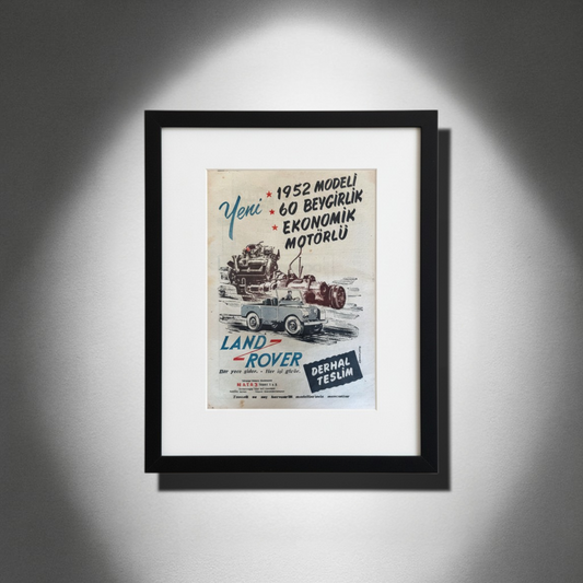 LAND ROVER 1952 Model – Orijinal Dönem Gazete Reklam Sayfasıdır (Sonradan Baskı Değildir).