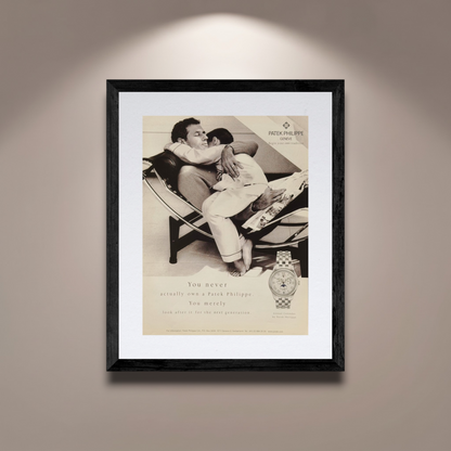 Patek Philippe Annual Calendar “Begin Your Own Tradition” Baba Oğul Vintage İngilizce Orijinal Dönem Reklamıdır (Sonradan Baskı Değildir)