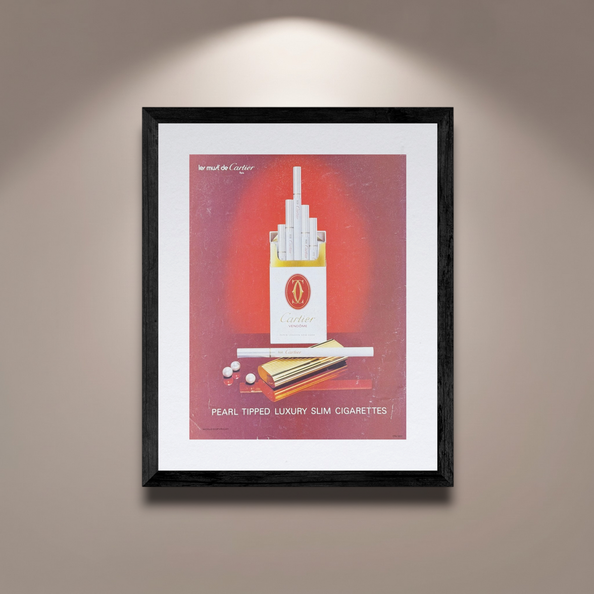 Cartier Vendôme Vintage İngilizce Orijinal Dönem Reklamıdır (Sonradan Baskı Değildir)