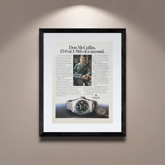 Rolex Explorer II Ref. 1655 “Steve McQueen / Freccione” & Don McCullin Vintage İngilizce Orijinal Dönem Reklamıdır (Sonradan Baskı Değildir)