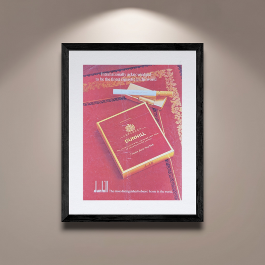 Dunhill International Vintage İngilizce Orijinal Dönem Reklamıdır (Sonradan Baskı Değildir)