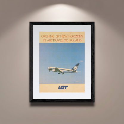 LOT Polish Airlines Boeing 767 Polonya Havayolları Vintage Orijinal Dönem Reklamıdır (Sonradan Baskı Değildir)