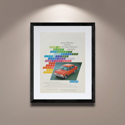 Fiat 125 Special Vintage İngilizce Orijinal Dönem Reklamıdır (Sonradan Baskı Değildir)