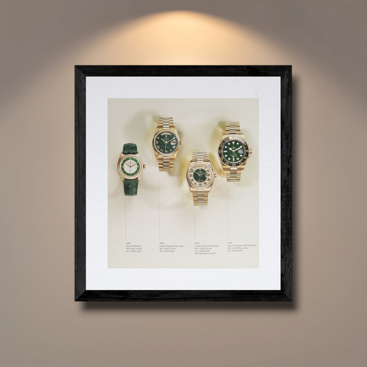 Rolex “Green Dial Collection” 1950–2005 Orijinal Horoloji Yayın Sayfasıdır (Sonradan Baskı Değildir)