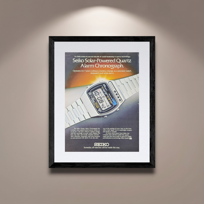 Seiko Solar-Powered Vintage Orijinal Dönem Reklamıdır (Sonradan Baskı Değildir)