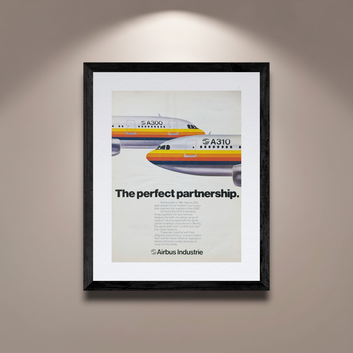 Airbus A300 & A310 Vintage İngilizce Orijinal Dönem Reklamıdır (Sonradan Baskı Değildir)