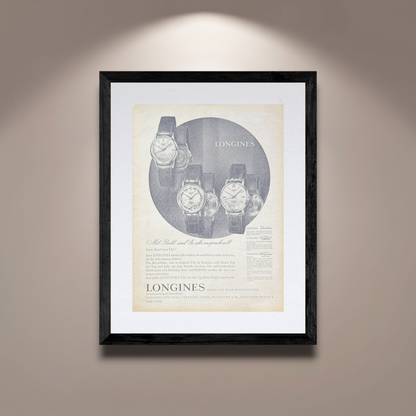 Longines Jamboree, Conquest & Flagship Vintage Orijinal Dönem Reklamıdır (Sonradan Baskı Değildir)