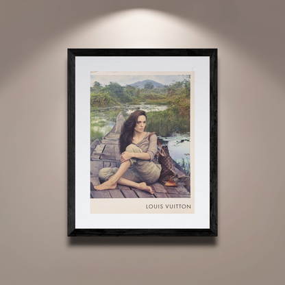 Louis Vuitton Angelina Jolie Orijinal Dönem Reklamıdır (Sonradan Baskı Değildir)