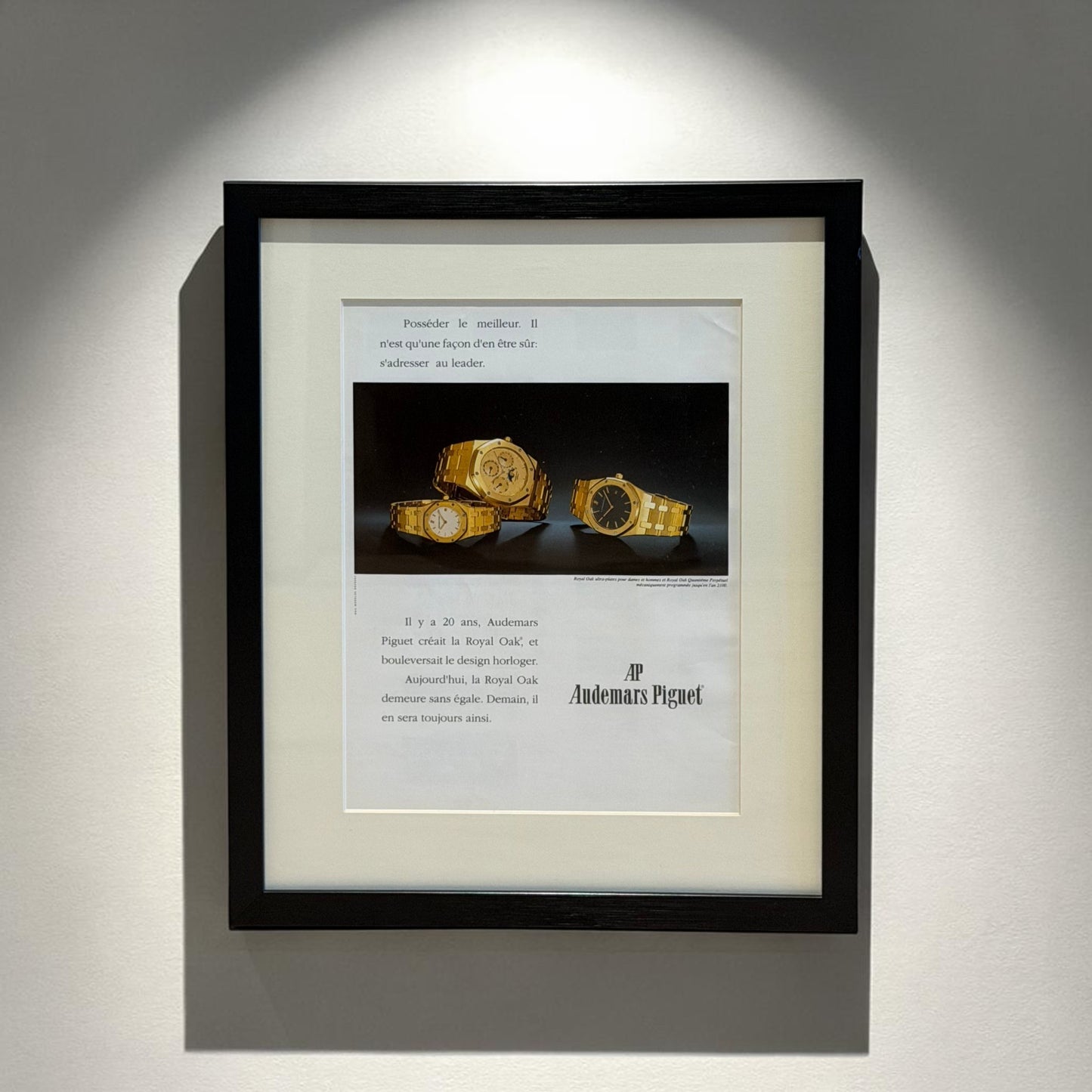 Audemars Piguet Royal Oak Gold.  Vintage Orijinal Dönem Reklamıdır (Sonradan Baskı Değildir)