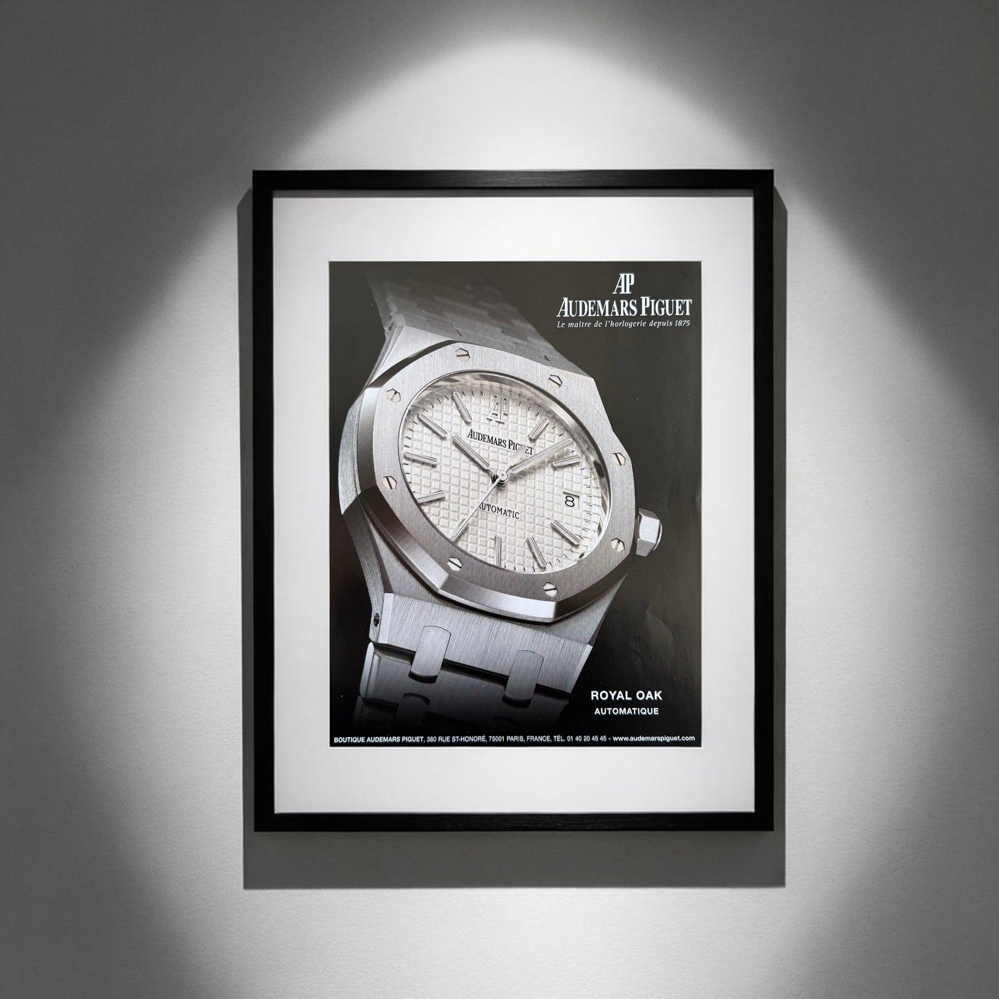 Audemars Piguet Royal Oak White Dial. 2009 Orijinal Dönem Reklamıdır (Sonradan Baskı Değildir)