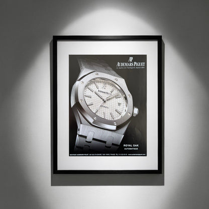 Audemars Piguet Royal Oak White Dial. 2009 Orijinal Dönem Reklamıdır (Sonradan Baskı Değildir)