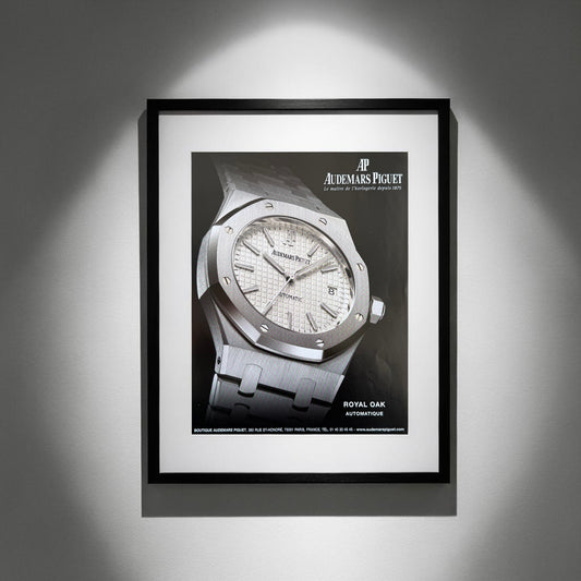 Audemars Piguet Royal Oak White Dial. 2009 Orijinal Dönem Reklamıdır (Sonradan Baskı Değildir)