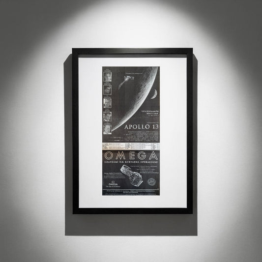 Omega Speedmaster Professional “Apollo 13 – Moonwatch Legacy” 1995 Orijinal Türkiye Dönem Reklamıdır (Sonradan Baskı Değildir).